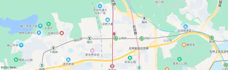 深圳上梅林地铁站_公交站地图_深圳公交_妙搜公交查询2025