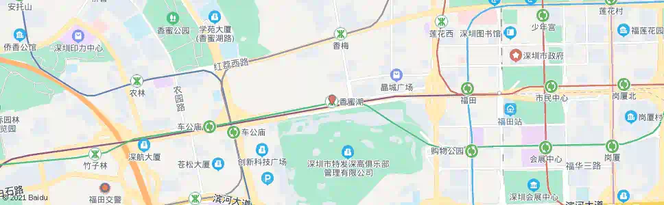 深圳香蜜湖医院_公交站地图_深圳公交_妙搜公交查询2025