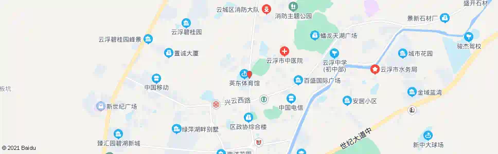 云浮英东体育馆_公交站地图_云浮公交_妙搜公交查询2025