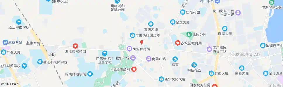 湛江九二一路中_公交站地图_湛江公交_妙搜公交查询2025