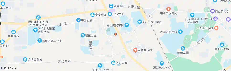 湛江麻章中学_公交站地图_湛江公交_妙搜公交查询2025