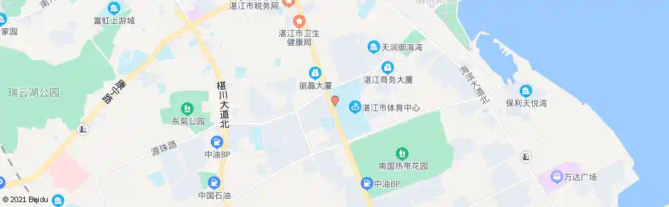 湛江体育北路西_公交站地图_湛江公交_妙搜公交查询2025