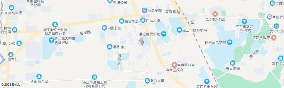 湛江麻章中心小学_公交站地图_湛江公交_妙搜公交查询2025