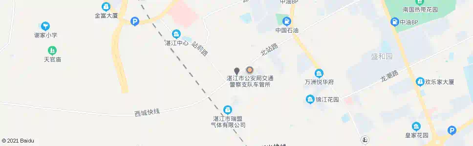 湛江北站路西_公交站地图_湛江公交_妙搜公交查询2025