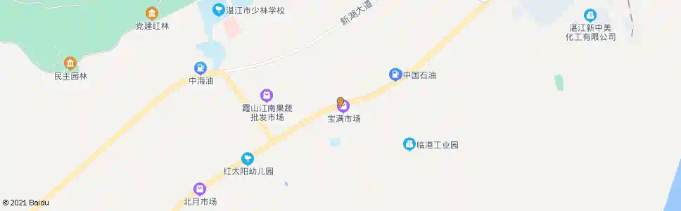 湛江宝满市场_公交站地图_湛江公交_妙搜公交查询2025