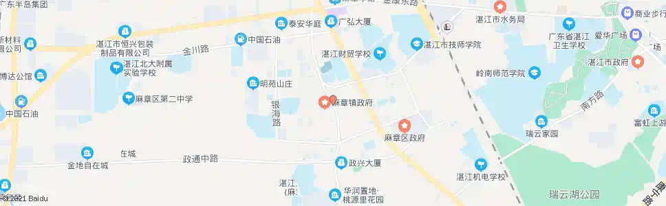湛江麻章镇政府_公交站地图_湛江公交_妙搜公交查询2025