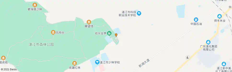 湛江森林公园_公交站地图_湛江公交_妙搜公交查询2025