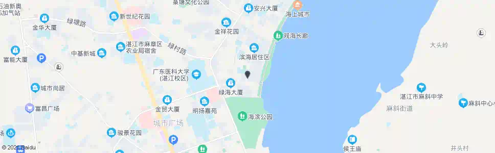湛江海景市场_公交站地图_湛江公交_妙搜公交查询2025