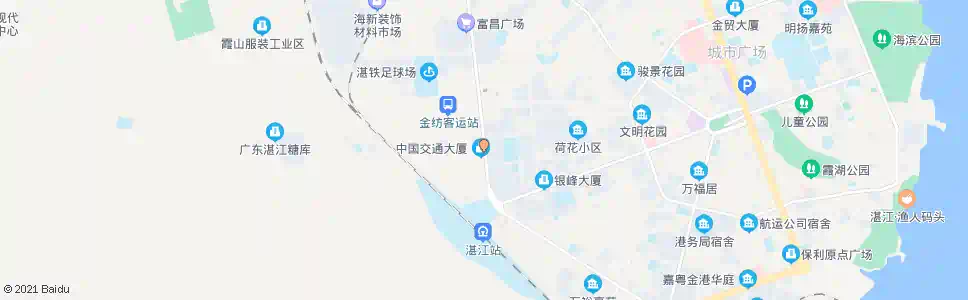 湛江金纺服装城_公交站地图_湛江公交_妙搜公交查询2025
