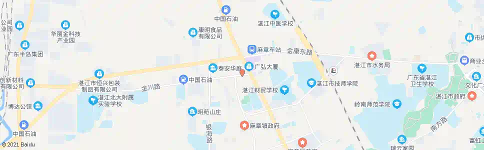 湛江金川路口_公交站地图_湛江公交_妙搜公交查询2025