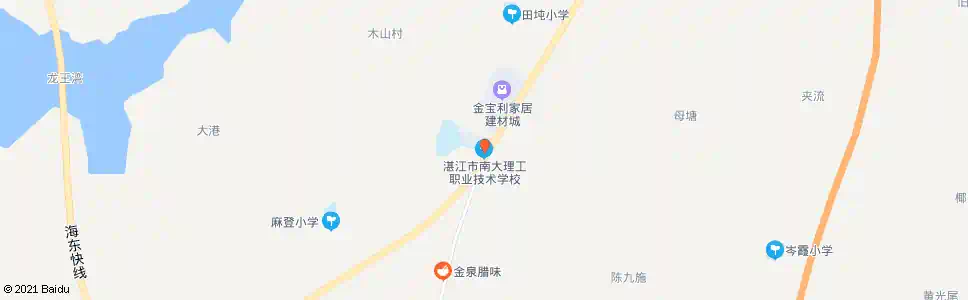 湛江南大理工学校_公交站地图_湛江公交_妙搜公交查询2025