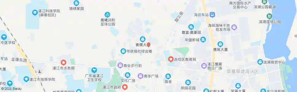 湛江北桥市场_公交站地图_湛江公交_妙搜公交查询2025