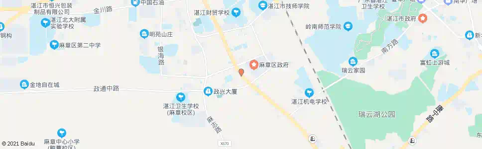湛江麻章税局_公交站地图_湛江公交_妙搜公交查询2025
