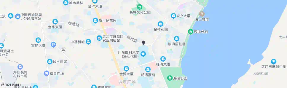 湛江绿村路口_公交站地图_湛江公交_妙搜公交查询2025