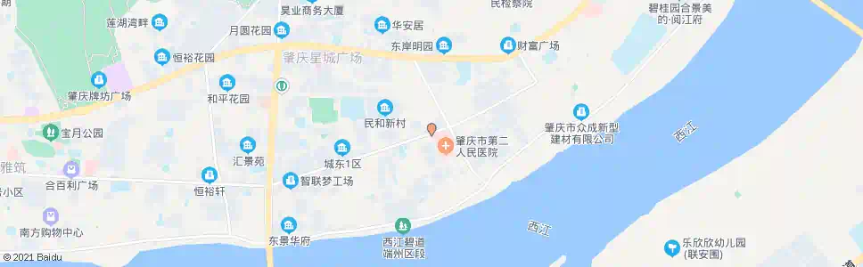 肇庆市二医院_公交站地图_肇庆公交_妙搜公交查询2025