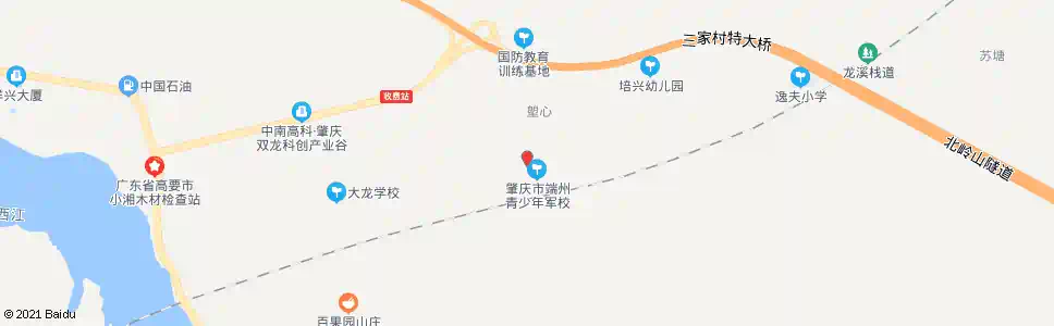 肇庆小湘军校_公交站地图_肇庆公交_妙搜公交查询2025