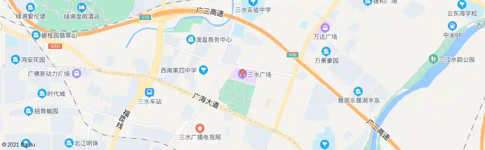 肇庆三水广场_公交站地图_肇庆公交_妙搜公交查询2025