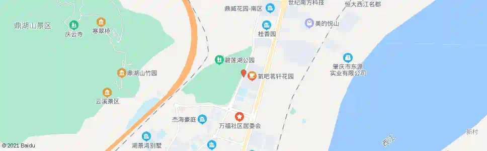 肇庆氧吧名轩_公交站地图_肇庆公交_妙搜公交查询2025