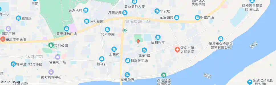 肇庆城东公园南门_公交站地图_肇庆公交_妙搜公交查询2025