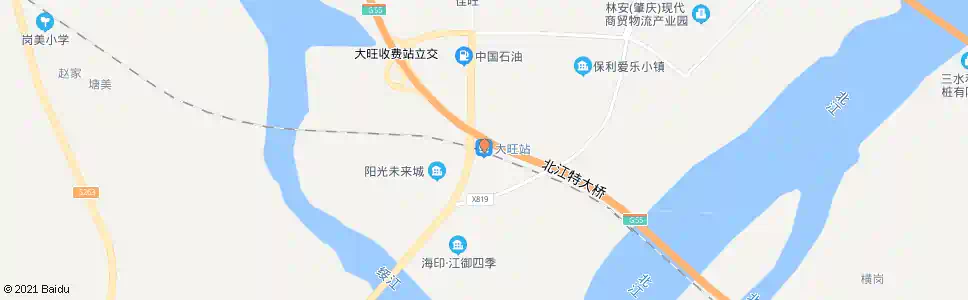 肇庆大旺区府_公交站地图_肇庆公交_妙搜公交查询2025