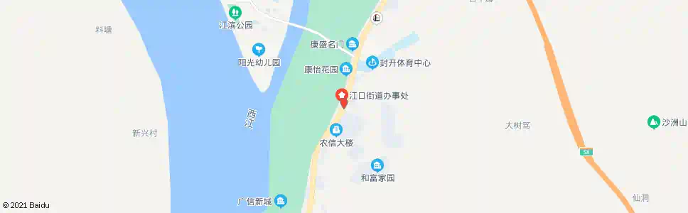 肇庆江口镇府_公交站地图_肇庆公交_妙搜公交查询2025