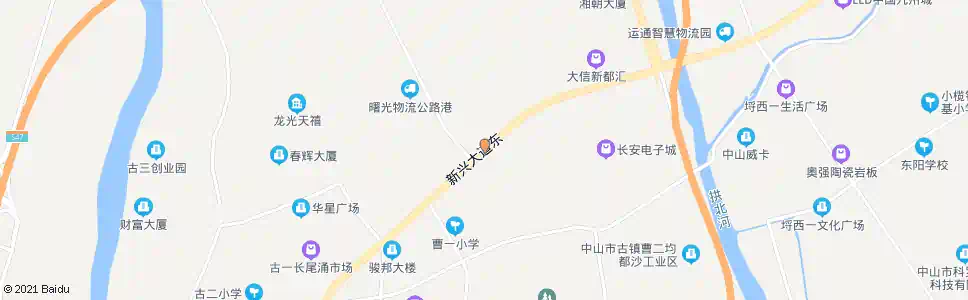 中山曹二路口_公交站地图_中山公交_妙搜公交查询2025