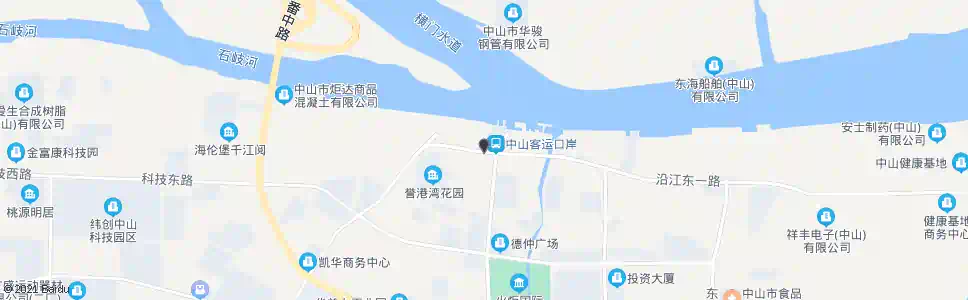 中山中山港客运码头_公交站地图_中山公交_妙搜公交查询2025