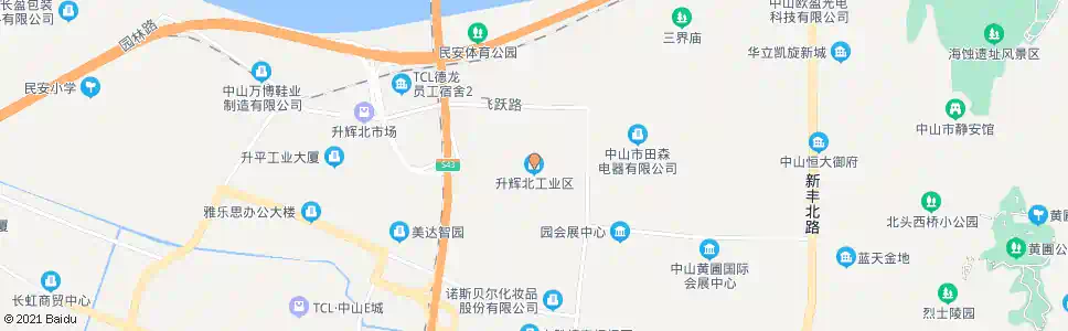 中山升辉北路口(南穗工业区)_公交站地图_中山公交_妙搜公交查询2025