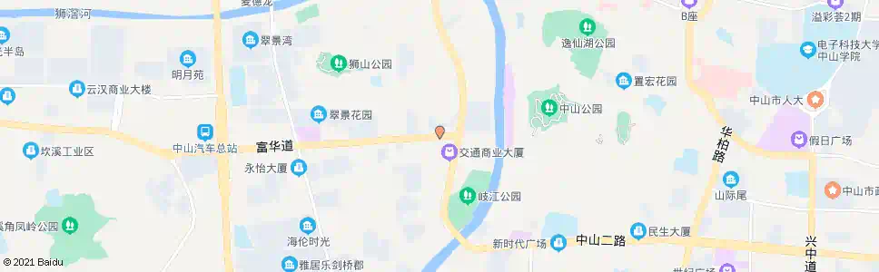 中山富华天桥西_公交站地图_中山公交_妙搜公交查询2025