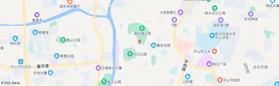 中山中山公园北门_公交站地图_中山公交_妙搜公交查询2025