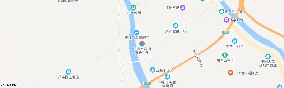 中山古镇高级中学_公交站地图_中山公交_妙搜公交查询2025