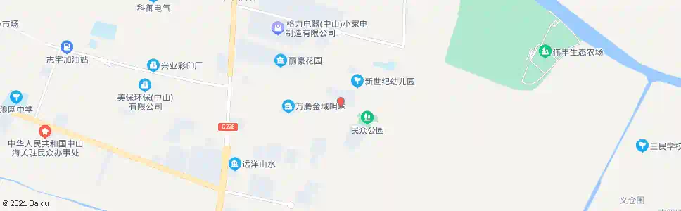 中山民众镇政府_公交站地图_中山公交_妙搜公交查询2025