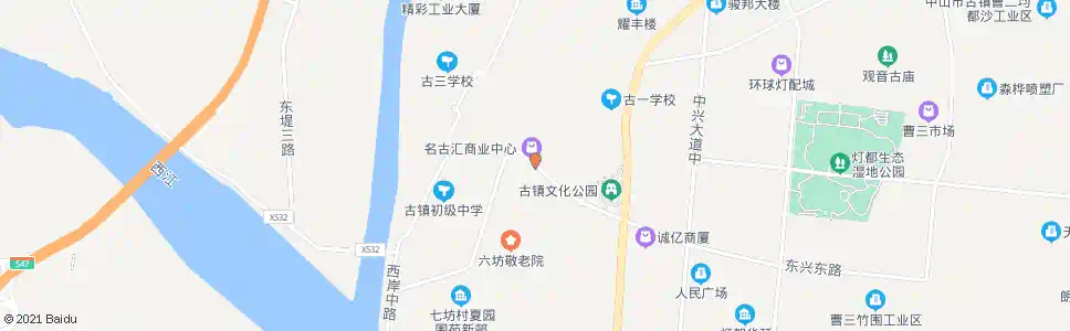 中山古四小学_公交站地图_中山公交_妙搜公交查询2025