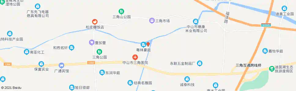 中山三角人民桥_公交站地图_中山公交_妙搜公交查询2025