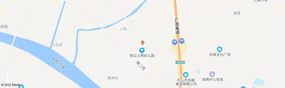中山上网村委_公交站地图_中山公交_妙搜公交查询2025