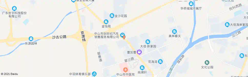 中山创世纪汽车公司_公交站地图_中山公交_妙搜公交查询2025
