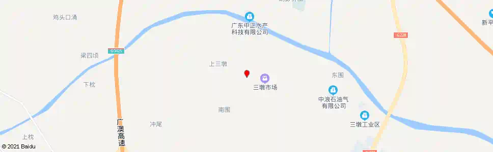 中山三墩食街_公交站地图_中山公交_妙搜公交查询2025