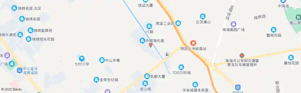 中山海伦堡1期_公交站地图_中山公交_妙搜公交查询2025