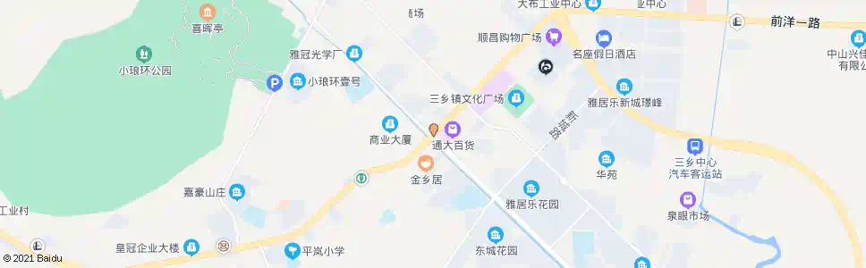 中山通大百货_公交站地图_中山公交_妙搜公交查询2025