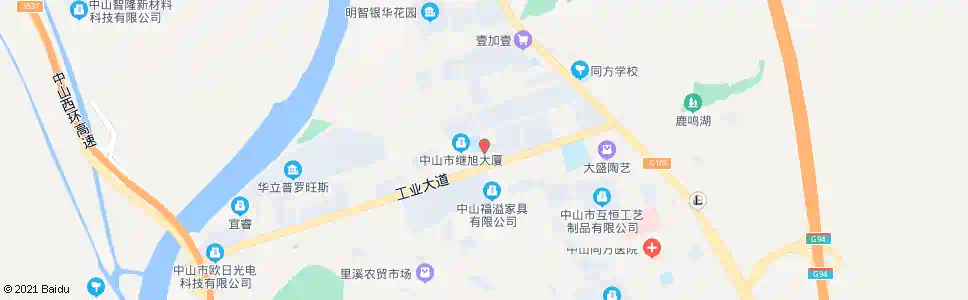 中山工业大道路口_公交站地图_中山公交_妙搜公交查询2025