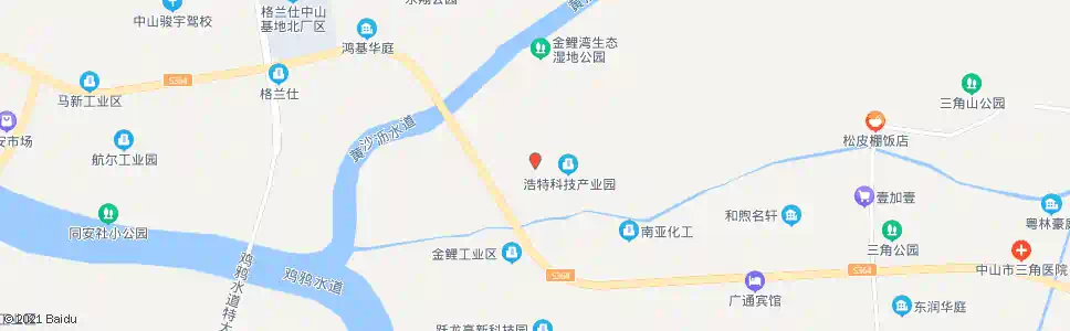 中山三角工业园_公交站地图_中山公交_妙搜公交查询2025