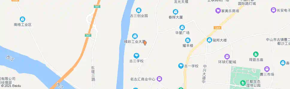 中山古三市场西_公交站地图_中山公交_妙搜公交查询2025