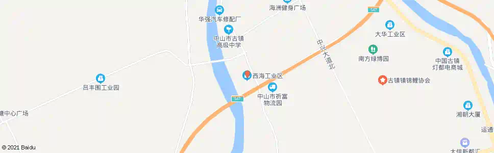 中山西海工业区_公交站地图_中山公交_妙搜公交查询2025