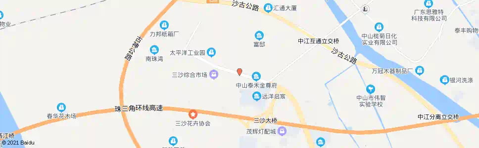 中山三沙路口_公交站地图_中山公交_妙搜公交查询2025