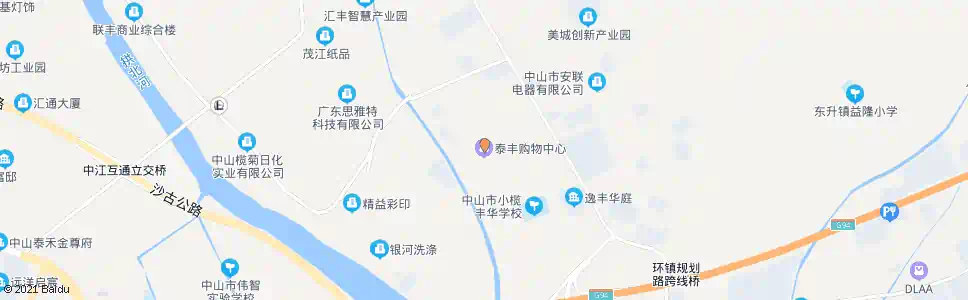 中山泰丰购物中心_公交站地图_中山公交_妙搜公交查询2025