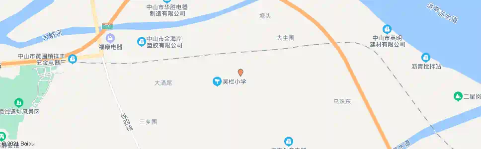 中山吴栏市场_公交站地图_中山公交_妙搜公交查询2025