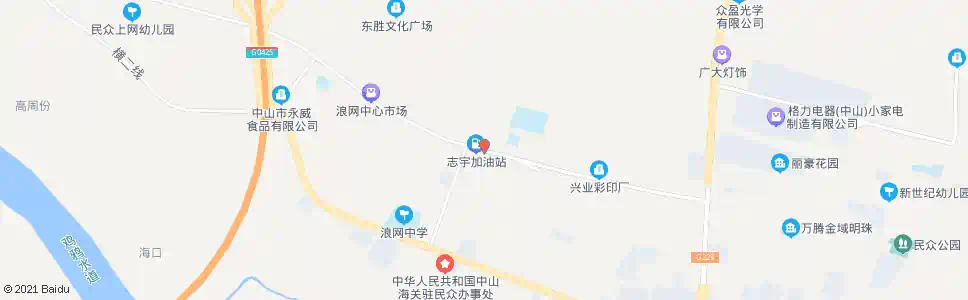 中山浪网村委_公交站地图_中山公交_妙搜公交查询2025