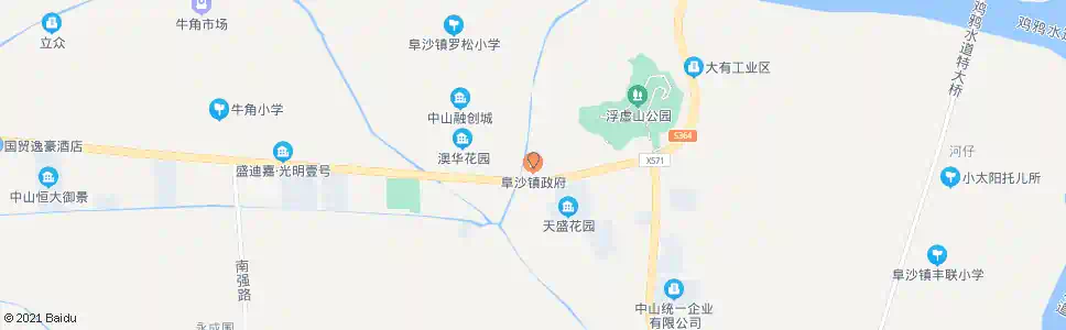 中山阜沙镇政府(阜沙中学)_公交站地图_中山公交_妙搜公交查询2025