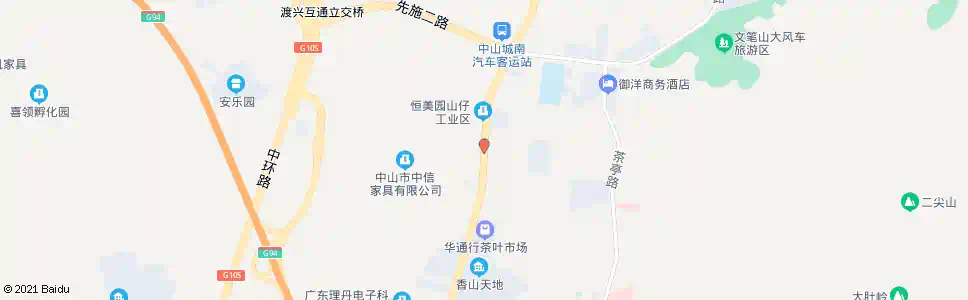 中山蒂森电梯厂(G105)_公交站地图_中山公交_妙搜公交查询2025
