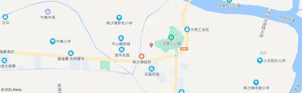 中山阜沙镇政府北_公交站地图_中山公交_妙搜公交查询2025